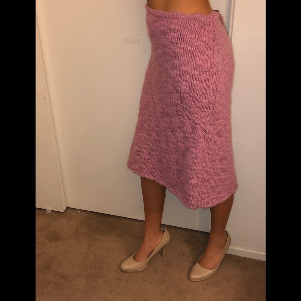 Fendi Mauve Cashmere Knit Knee length Skirt. 10/46